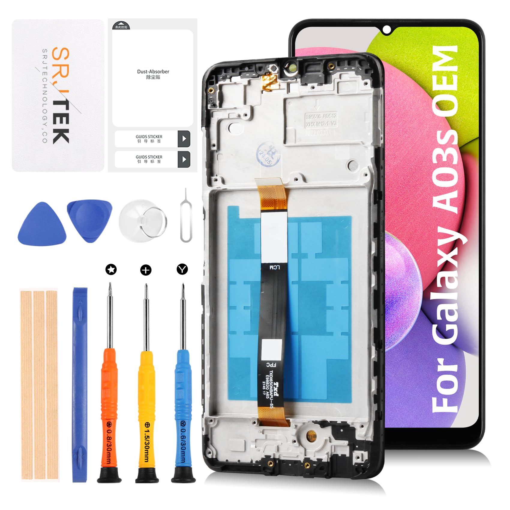 Amazon.co.jp: SRJTEK OEM Original For Samsung Galaxy A03s 162mm